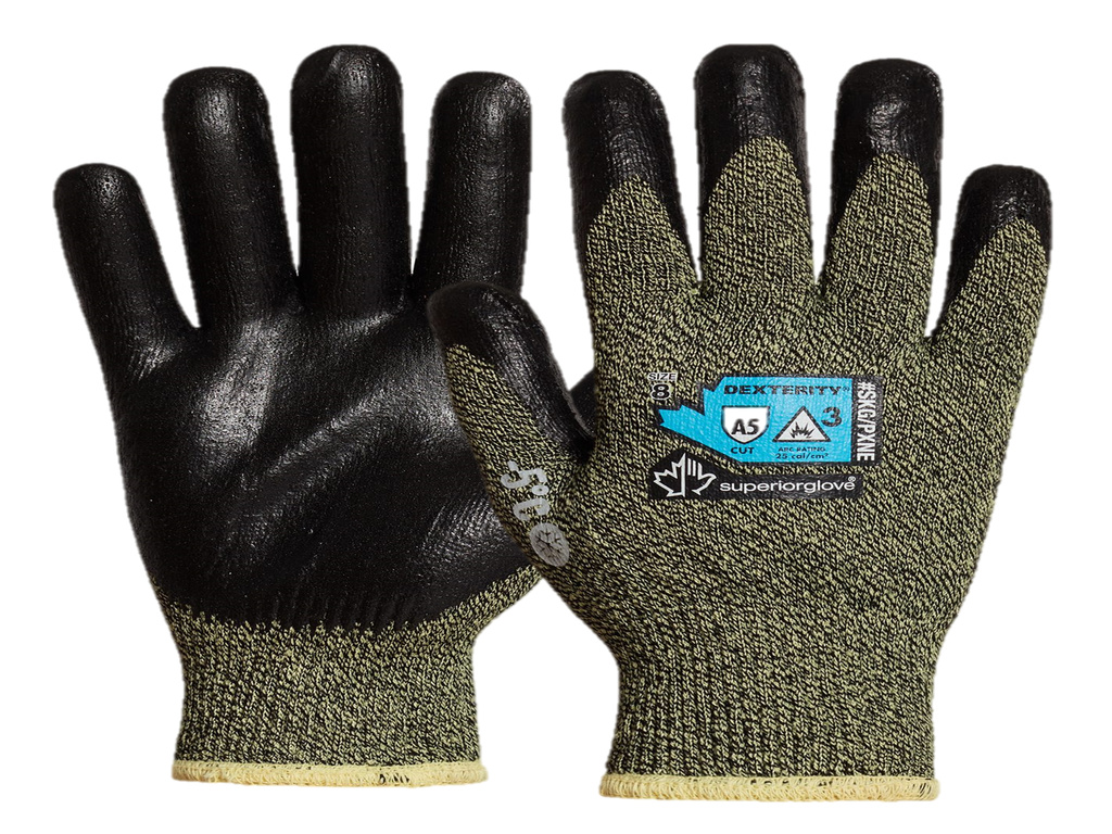 Superior Glove® Dexterity® SKG/PXNE Arc Flash A5 Cut Winter Cut Gloves w/ Neoprene Palms